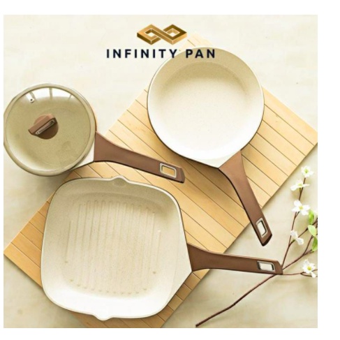 [ Bolde ] Wajan / Panci / Grillpan / Penggorengan INFINITY PAN set Bolde 3+1 Gold Frypan Saucepan