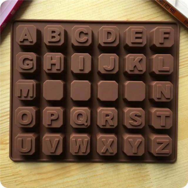 [Istana Baking] Cetakan Silikon Coklat Huruf Abjad Alfabet Silicone Mold