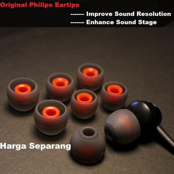 Eartip / Earbud / Karet Silikon Pengganti In-Ear Earphone  murah- Hitam