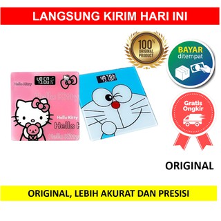 timbangan badan digital karakter uk 21x25 doraemon hello kitty 21 x 25 cm