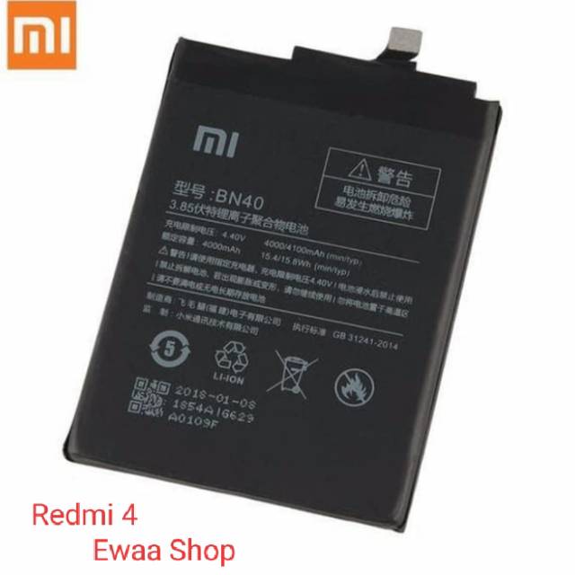 BATERAI BATTERY BATRE ORIGINAL 100% XIAOMI REDMI 4 BN42