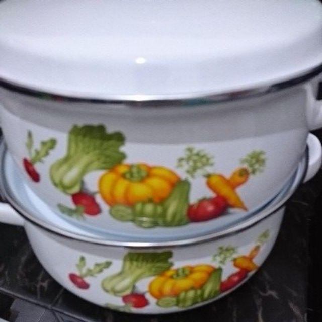 Panci Enamel Lisa Set 22+24 Cm