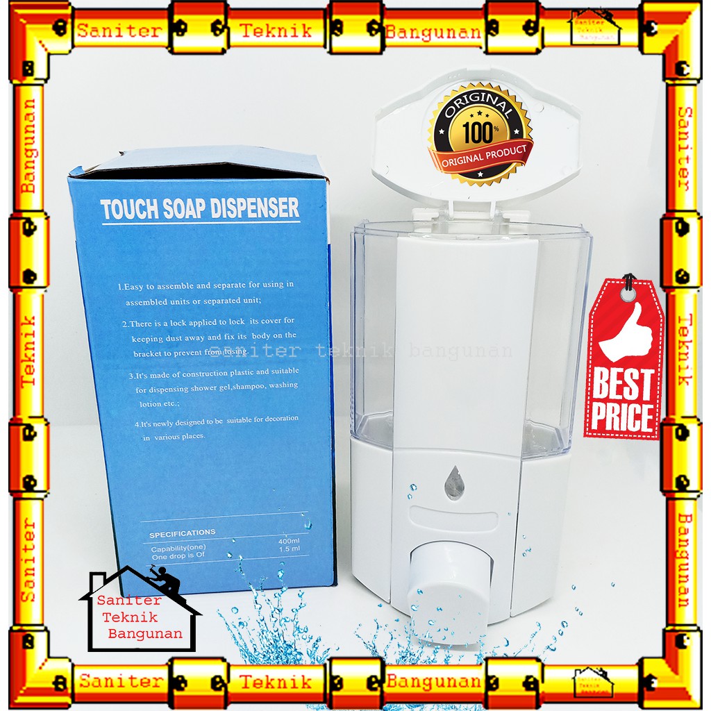 DISPENSER SABUN CAIR-TEMPAT SABUN SINGLE TOUCH