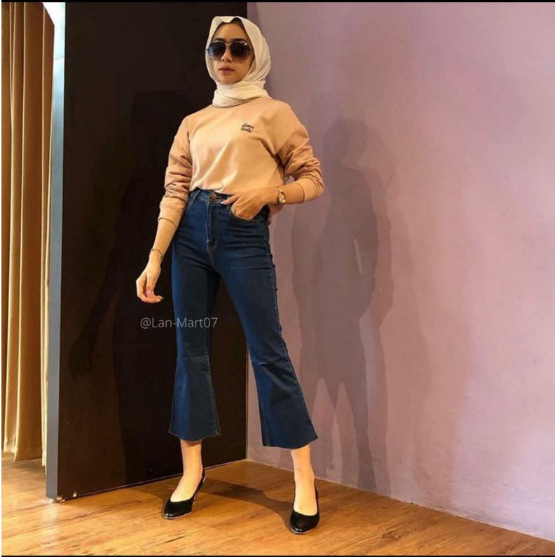 CELANA JEANS WANITA CUTBRAY 7/8 SZ 27-34