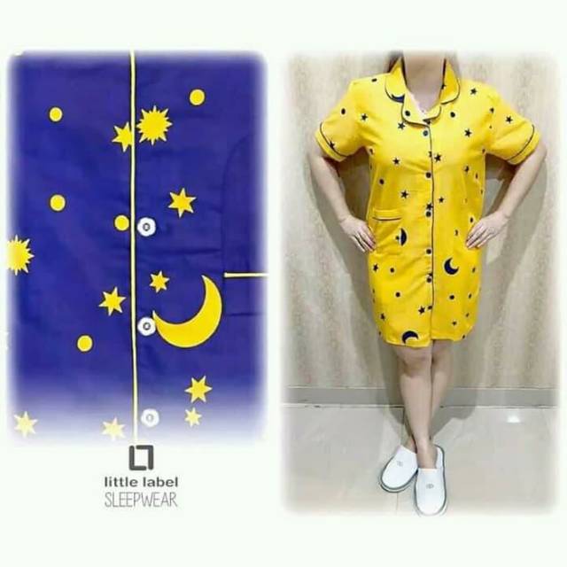 LFF piyama daster dewasa/fit to xl/murah/grosir/motif dikirim RANDOM