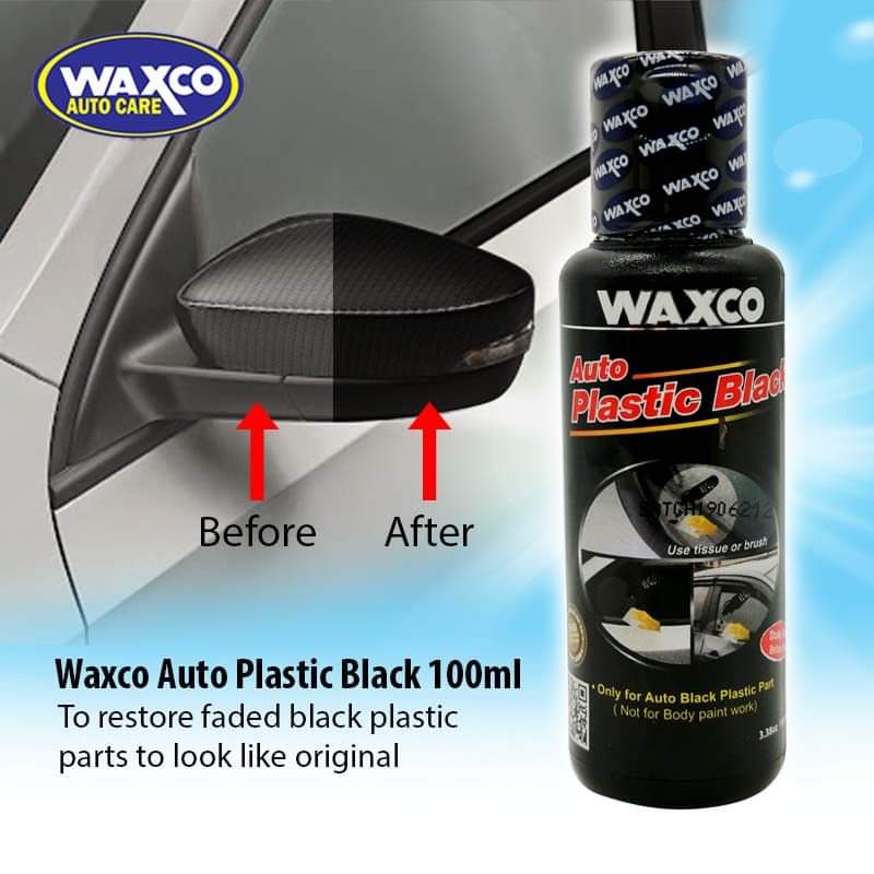 Waxco Auto Plastic Black 100ml / Penghitam Plastik Body Motor Mobil