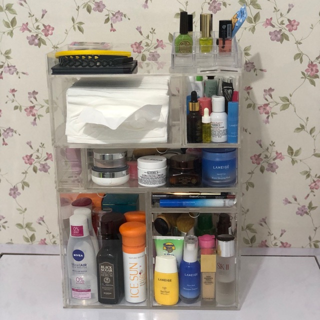 Rak Makeup Skincare Akrilik Jumbo / makeup acrylic organizer / rak makeup akrilik