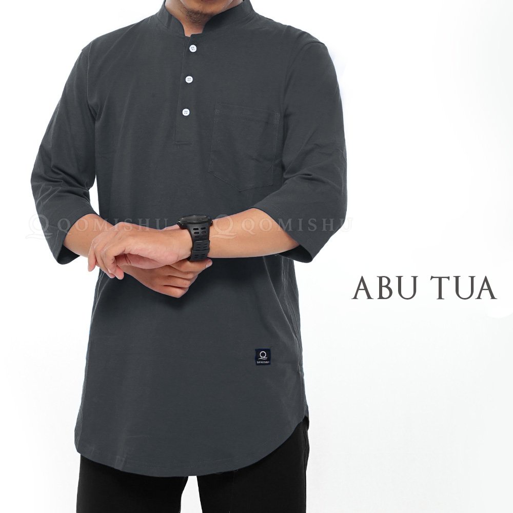 QOMISHU Kurta Basic Katun Kaos Combed Kasual KHAFID