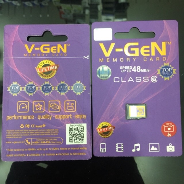 V-gen Memory Card 16gb Memori 16gb Vgen Original