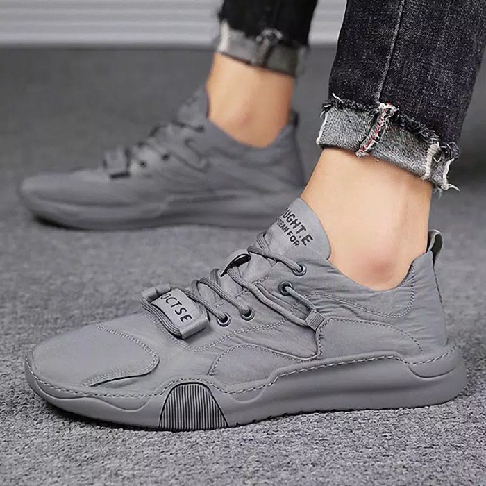 Sepatu Sneaker Pria Import LAOCTSE Sepatu Casual - Abu-abu, 40