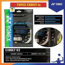 NEW SENAR RAKET BADMINTON YONEX EXBOLT 63 ASLI ORIGINAL