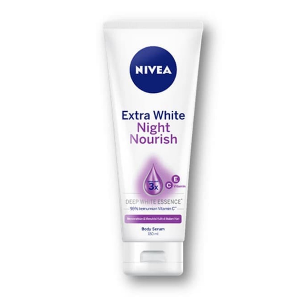 NIVEA Body Serum Extra White | Night | Repair Care Protect | Radiant | Glow | Hijab 180ml