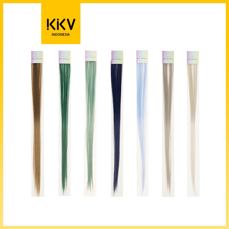KKV - Hair Clip Extension Piece Dylee&amp;Lylee Rambut Sambung Warna-Warni Colourful