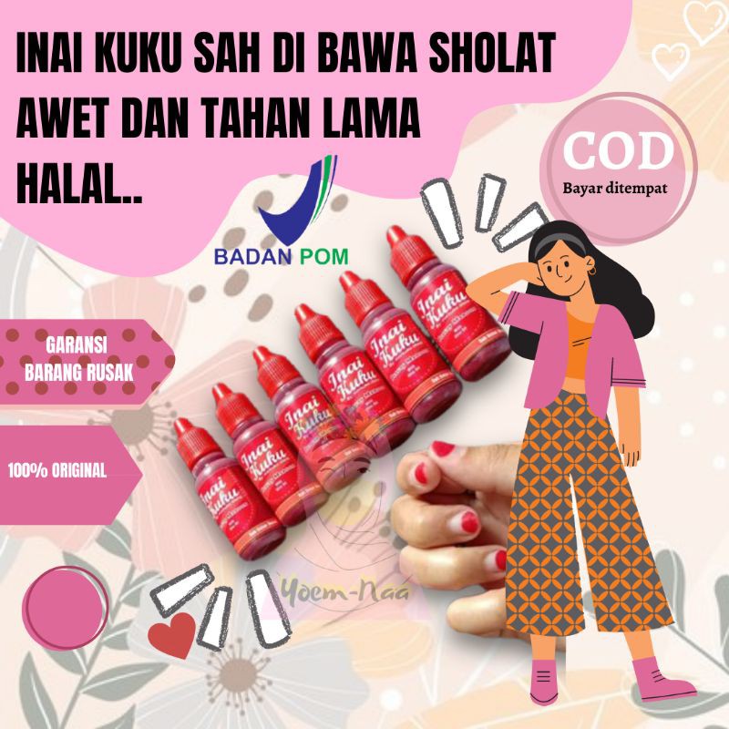 Inai kuku muslimah inaikuku kutek halal halal pacar kuku Henna hena cutek kuku halal Syah solat sr12