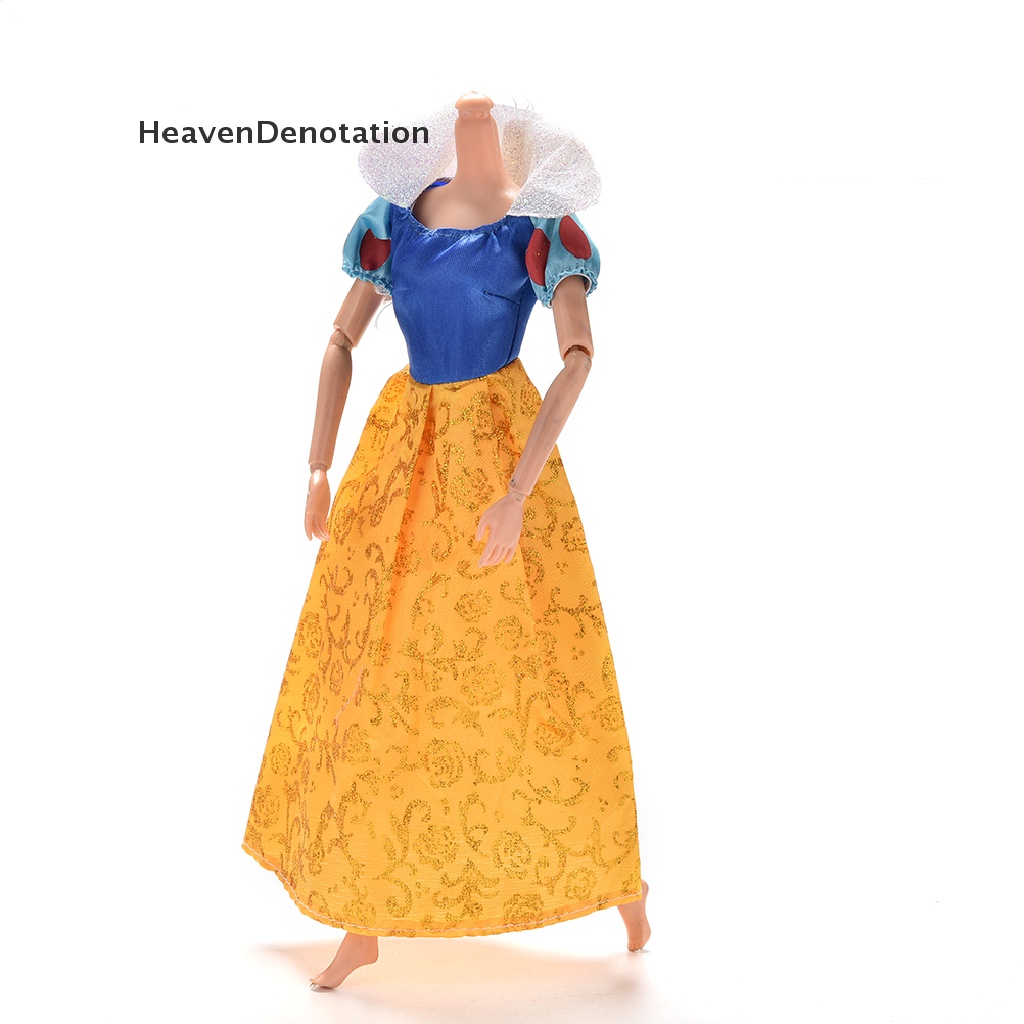 (Heavendenotation) 1pc Dress Pesta Untuk Boneka Barbie Snow White 11 &quot;