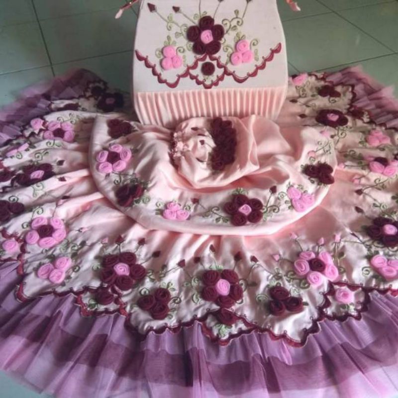 Mukenah bordir timbul tile mahar seserahan