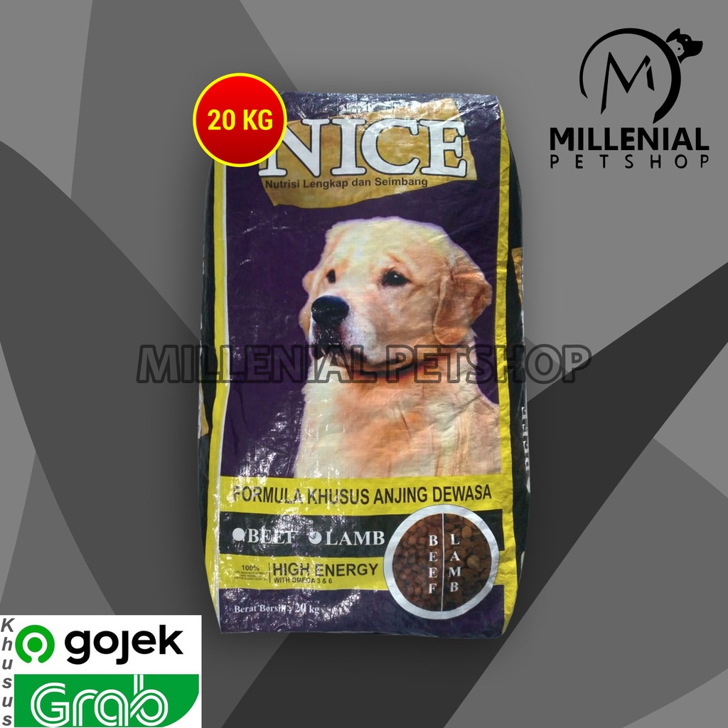 [GOSEND] Makanan Anjing Nice Lamb 20kg Dog Food 20 kg Dry food Adult