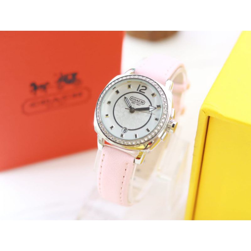 JAM TANGAN COACH MATA KULIT SEMI SUPER