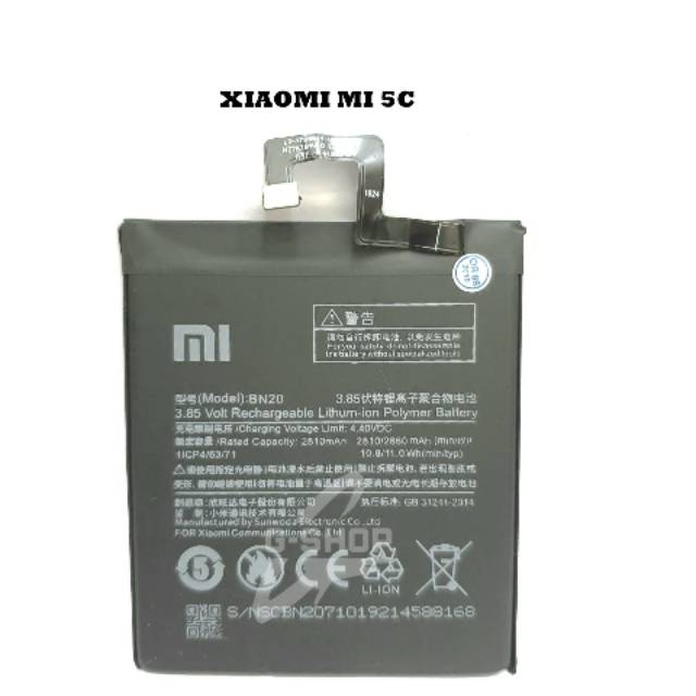 BATERAI / BATTERY / BATRE XIAOMI MI 5C / BN20 ORIGINAL