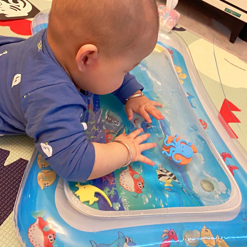 baby water play mat 68*50cm Infants Inflatable  Play Mat alas teman bermain yang tebal sensorik motorik mainan anak edukasi baby Tummy Time Playmat YC2022