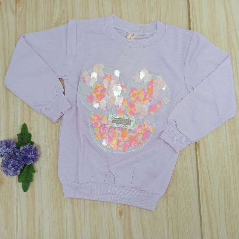 [Ss-3005] Sweater Anak 2-5tahun, Atasan Anak Sequin Usap Import, Keren, Kaos Anak Lengan Panjang