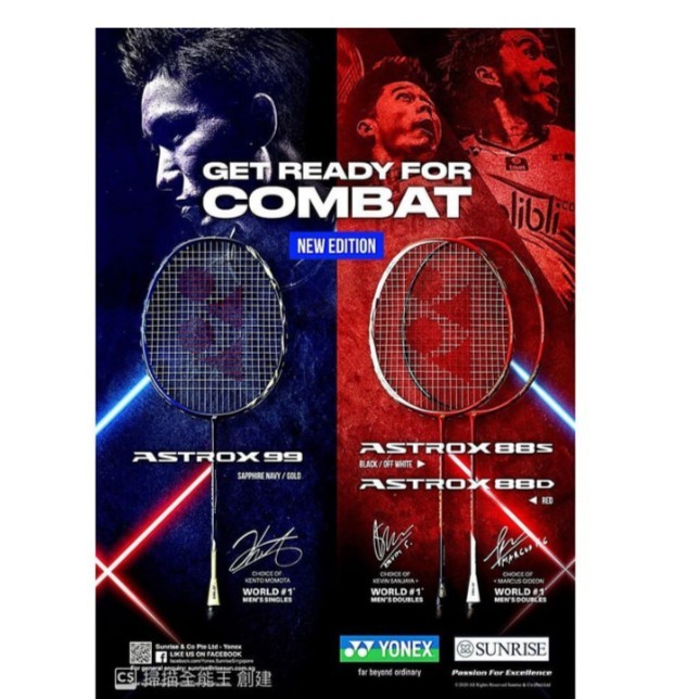 RAKET BADMINTON ORIGINAL YONEX ASTROX 88D 88 D DOMINATE - SUNRISE ORI