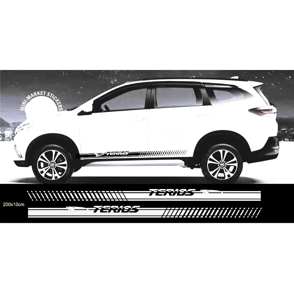 promo sticker stiker terios list stripe mobil daihatsu terios all tahun