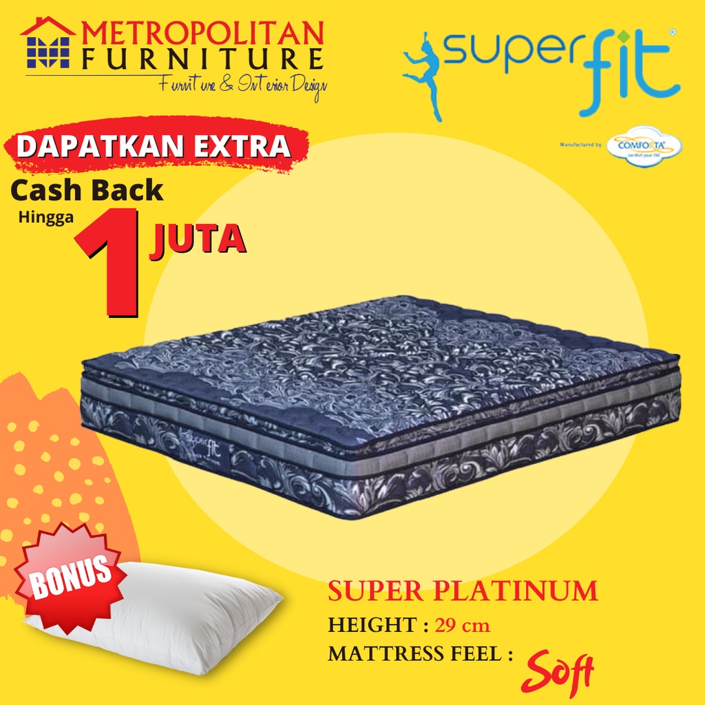 Kasur Springbed Comforta SuperFit Super Platinum / Spring bed matras