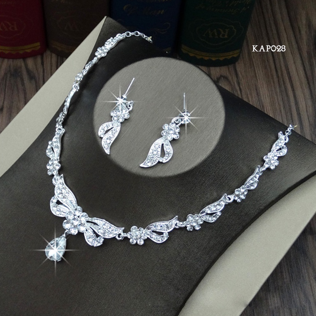 [BEST SELLER] AKSESORIS SET KALUNG ANTING PENGANTIN WANITA WEDDING PESTA KAP028