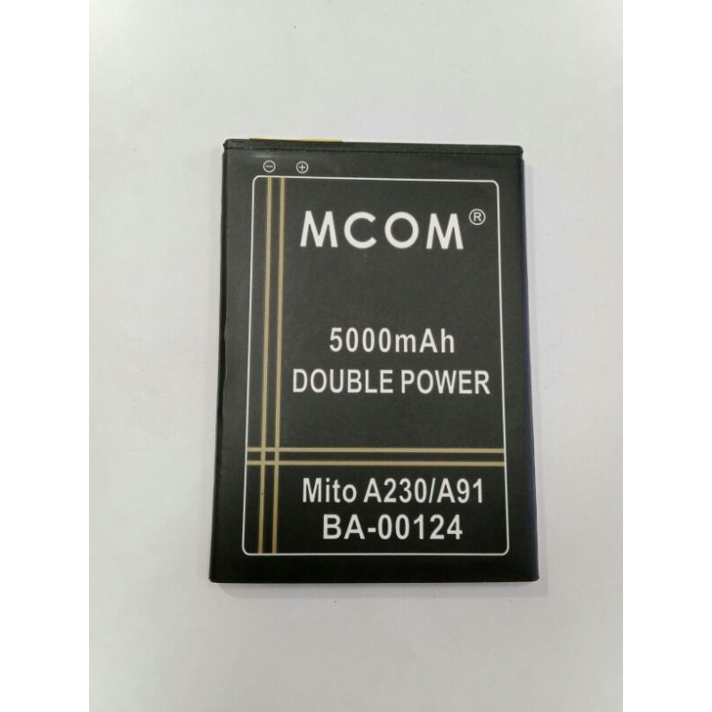 Baterai Mito A230 / A91 BA00124 BA 00124 double power battery baterei batrr batrei