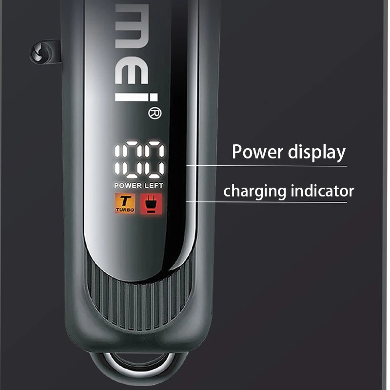 Kemei Hair Clipper KM-1132 Alat Cukur Rambut Digital LCD Turbo