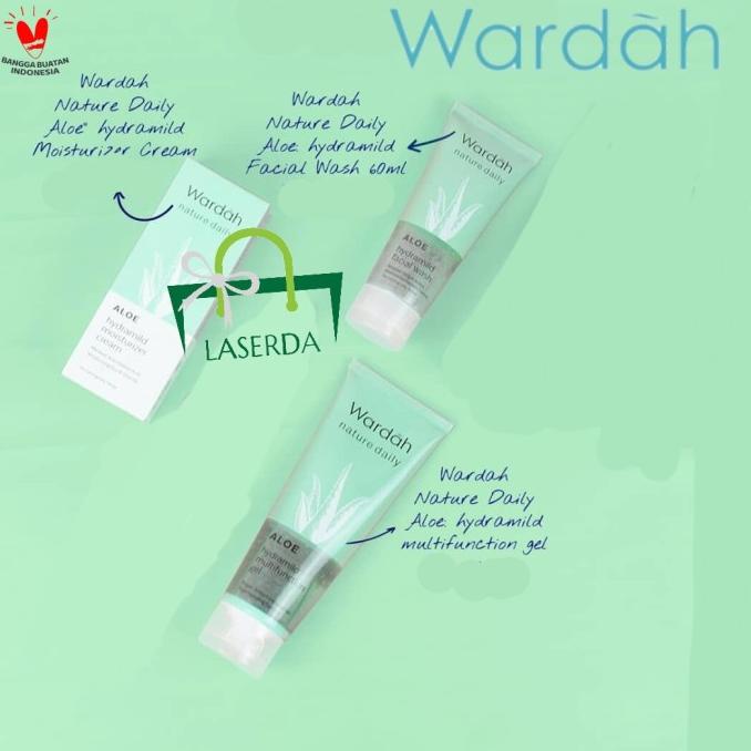 Sale Wardah Paket Nature Daily Aloe Vera 3 In 1-Lidah Buaya-Skincare/ PAKETB KECANTIKAN PAKET WASRDA