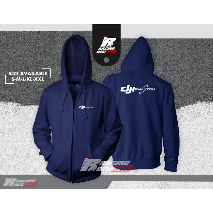 Jaket Hoodie Resleting Dji Phantom Terbaru Kualitas Distro -IR Merc