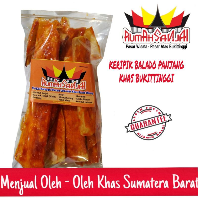 

Keripik Balado Panjang 200 gr - Keripik Sanjai By Rumah Sanjai