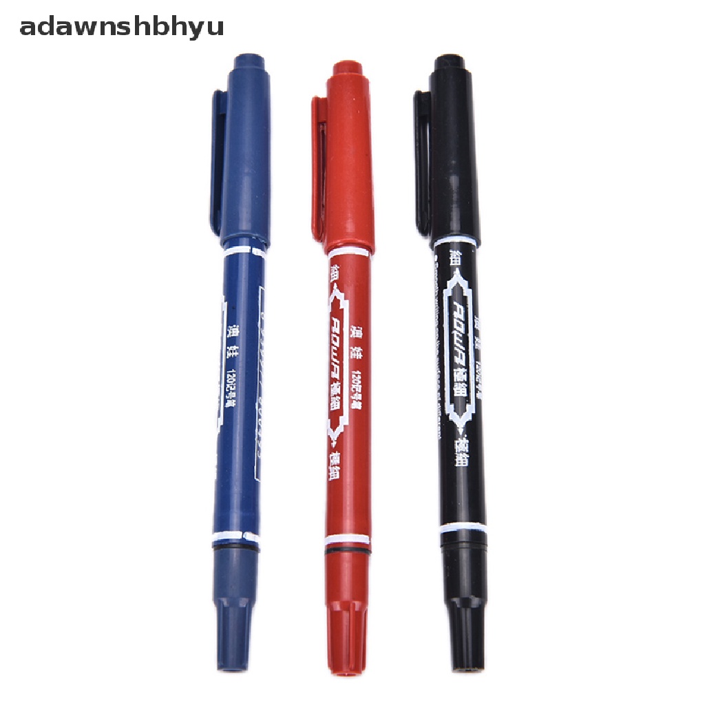 Pulpen Spidol Permanen adawnshbhyu Tip Kembar Doubled Headed Hook Line Untuk CD DVD Media Disc,