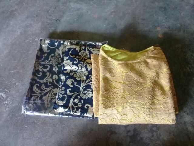 Zola_batik Couple Batik Brokat Long Blouse Raisa Lengan Panjang