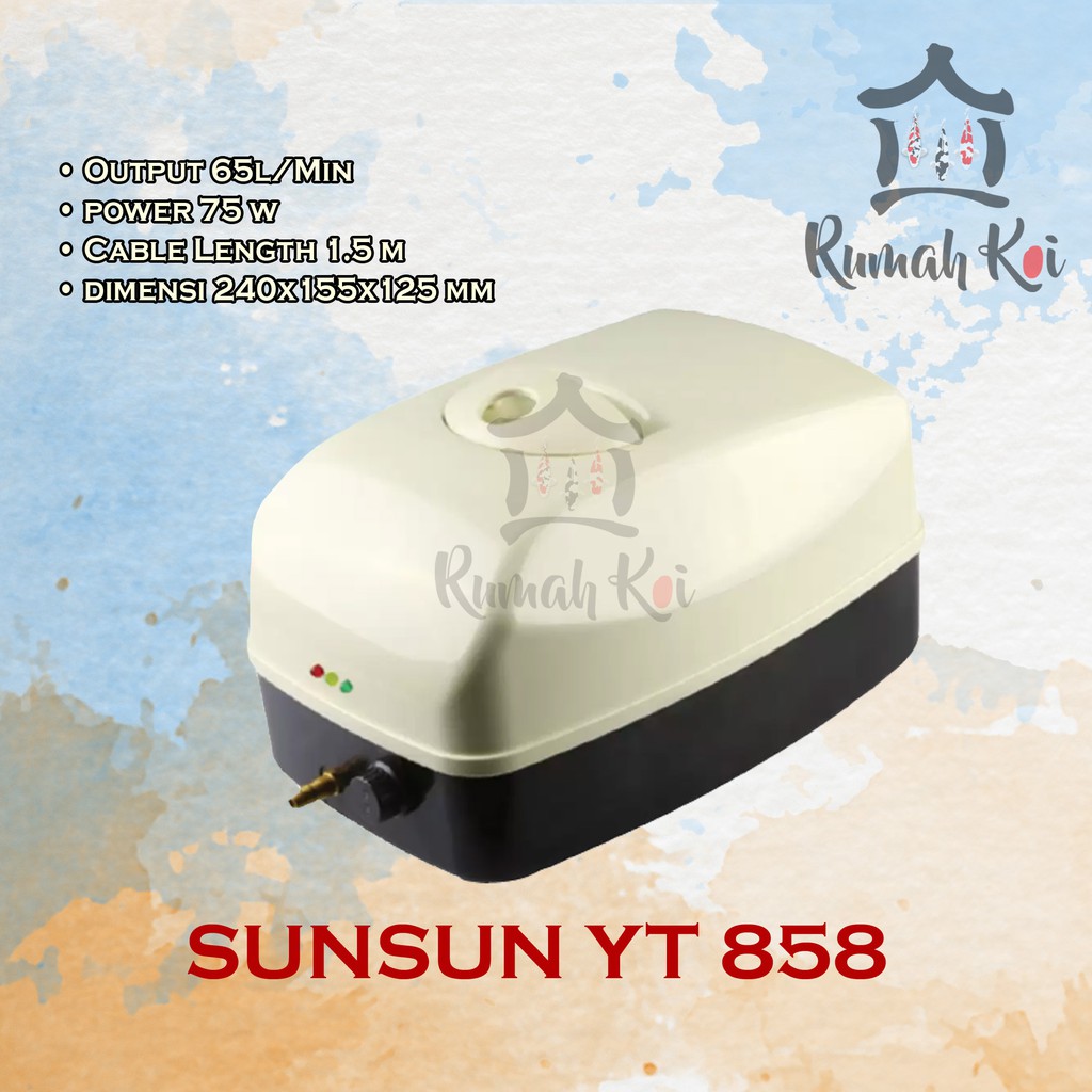 Sunsun YT 858 pro aerator AC DC Otomatis