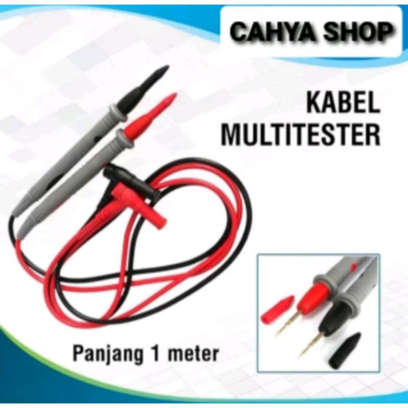 KABEL MULTITESTER AVO TESTER UJUNG JARUM PROBE TESTER 10A 20A AMPER