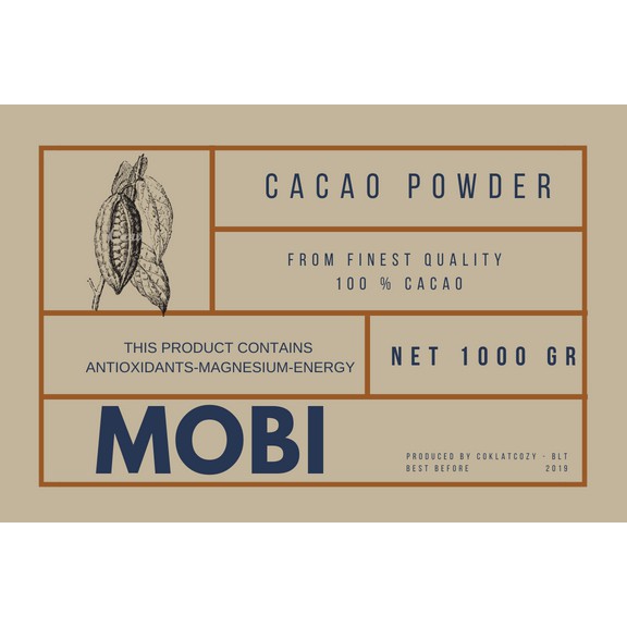

Coklat Bubuk Mobii Cocoa Powder Pure Murni Tanpa Campuran