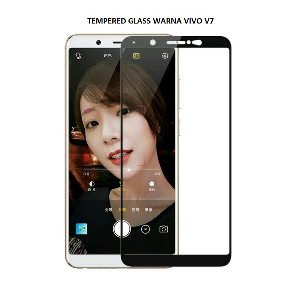 TEMPERED GLASS VIVO V7 BLACK/ ANTI GORES VIVO V7 BLACK