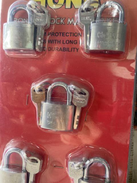 Gembok Master Key 40mm X 5 Pcs Hona - Gembok Pagar - Gembok Gudang - Gembok Set - Gembok Toko Murah