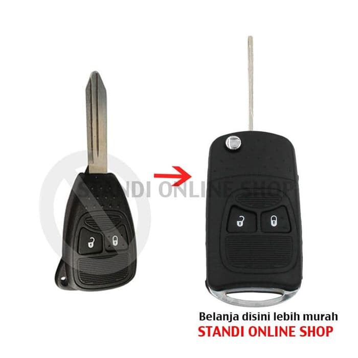 Casing Kunci Lipat Flip Key Rumah Kunci JEEP JK Wrangler Rubicon