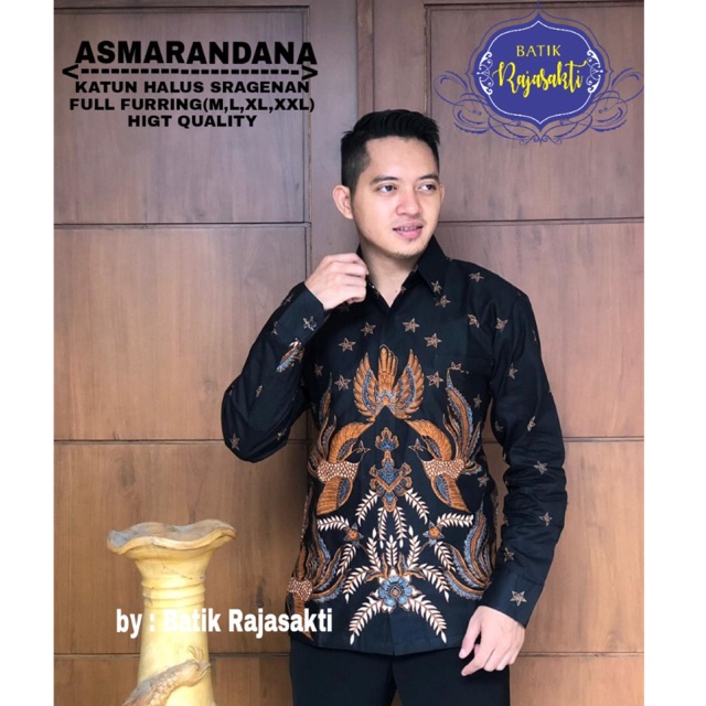 Kemeja batik Lengan Panjang ASMARADANA Full Furing Katun Halus Ori Solo