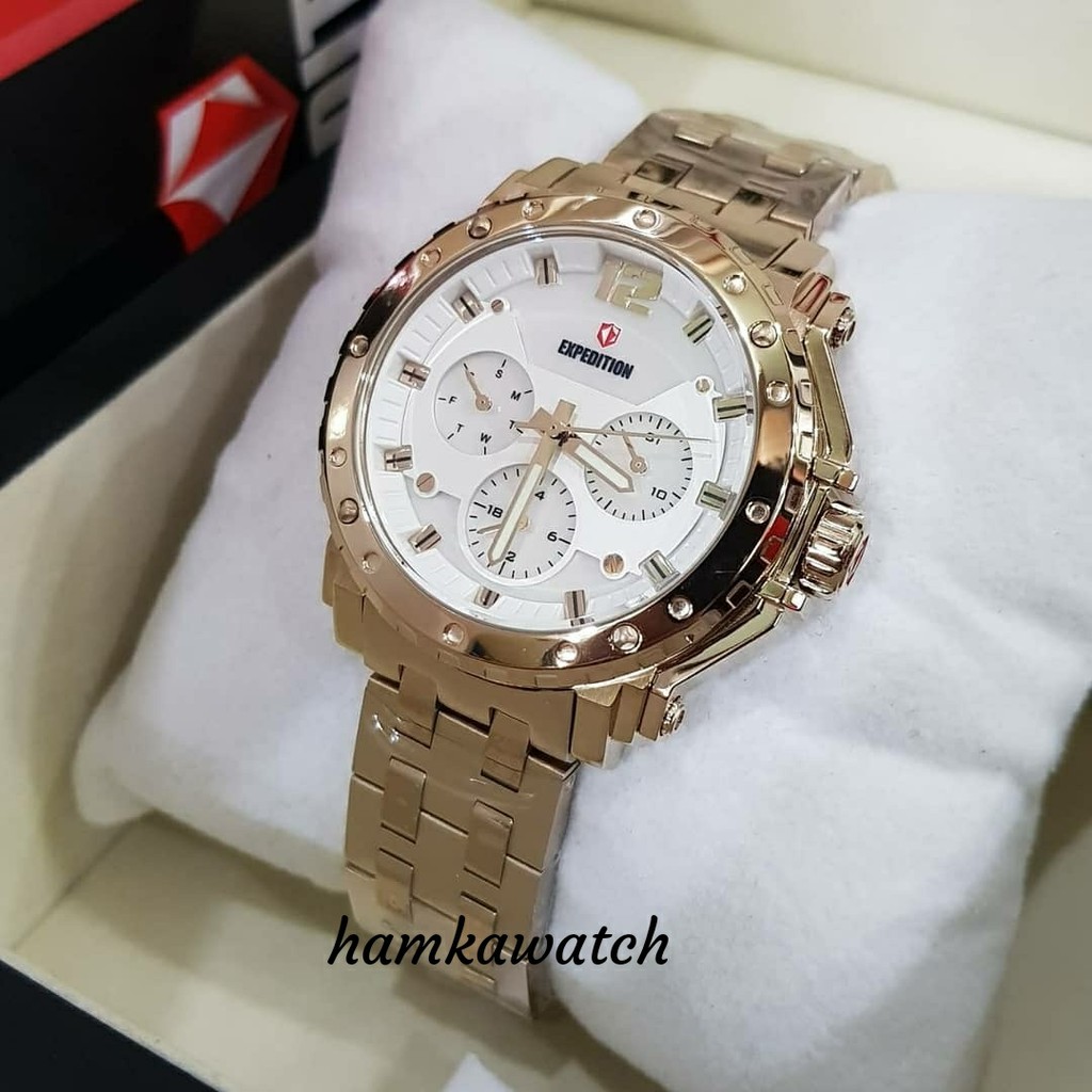 jam tangan / Watch_Id wanita Expedition original E6402 new rose gold