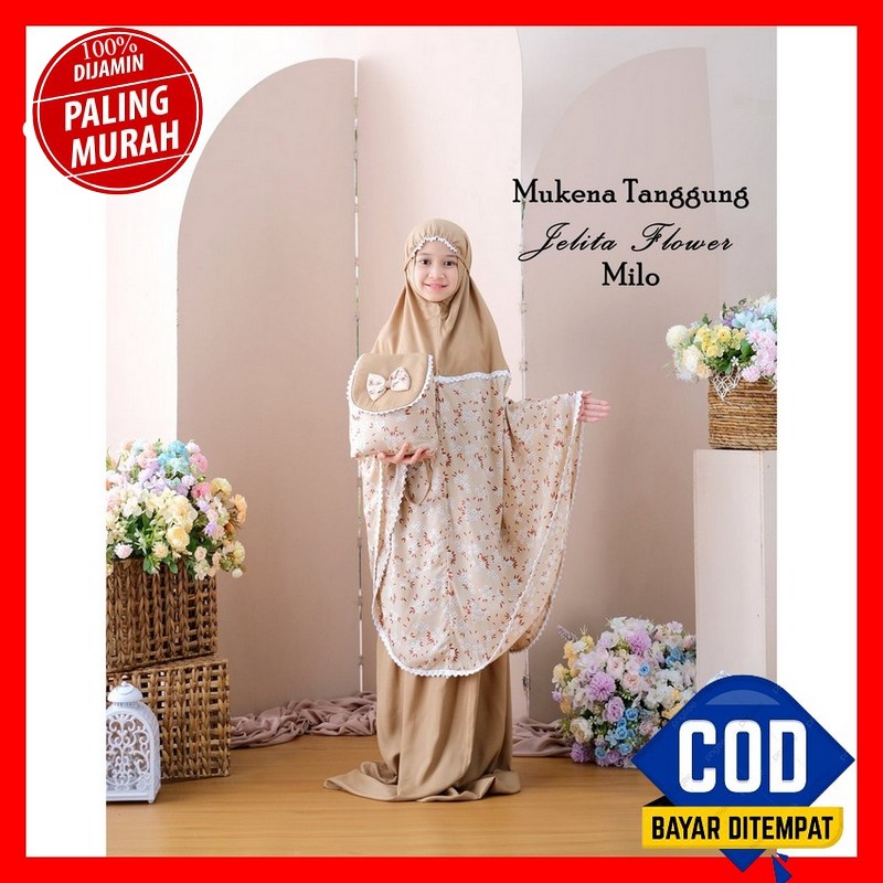 Mukena Anak Polos Cewek Murah Motif Bordir Edisi Lebaran I0N3 Terusan Adem Branded Ori Mewah Set Sej