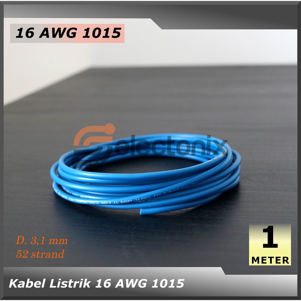 Kabel Listrik 16 AWG | UL1015 [1m]