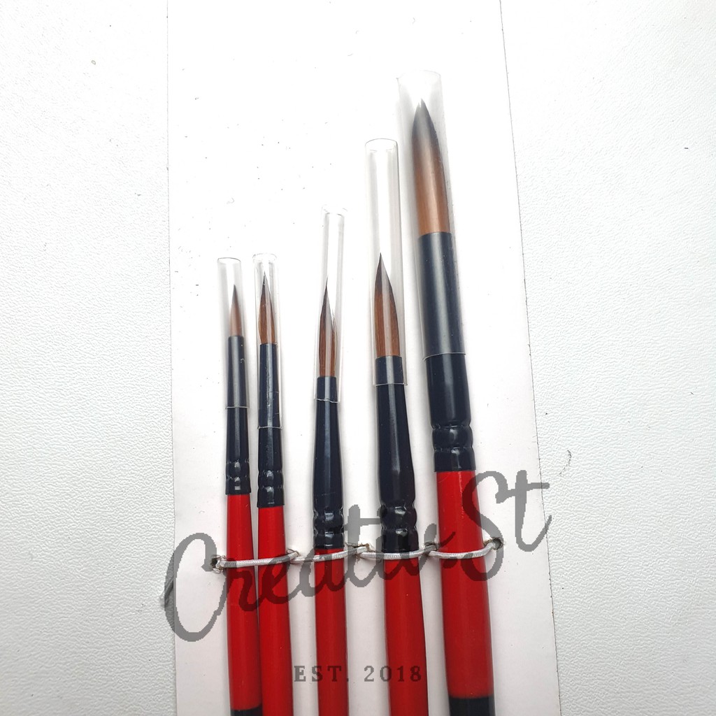 

V-TEC Vtec Kuas Lukis Vt 110 Set 5 Brush Vt-110 Art Brush Set