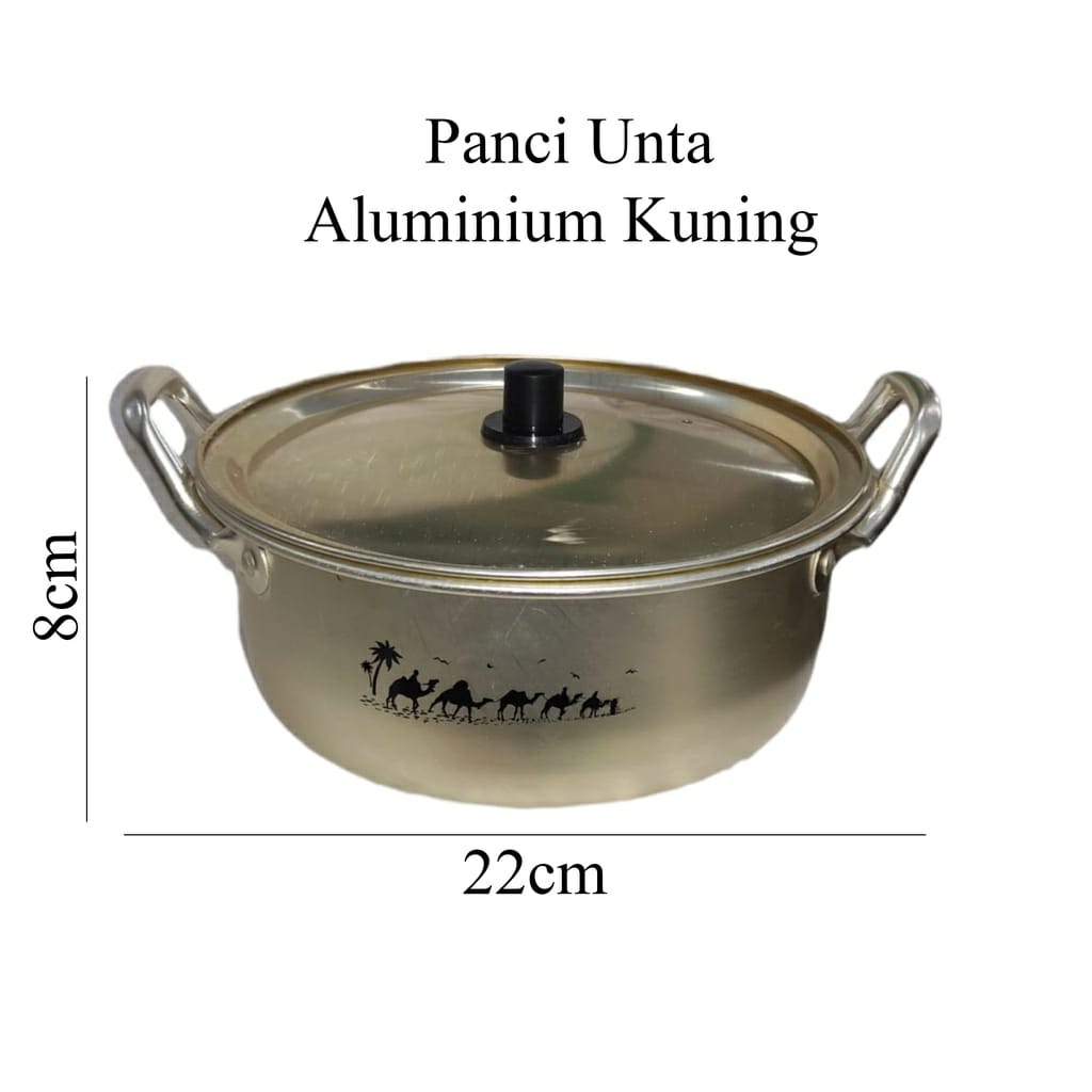 Panci Gagang Sup Mie Ramen Aluminium Kuning Unta - 18/20/22 cm