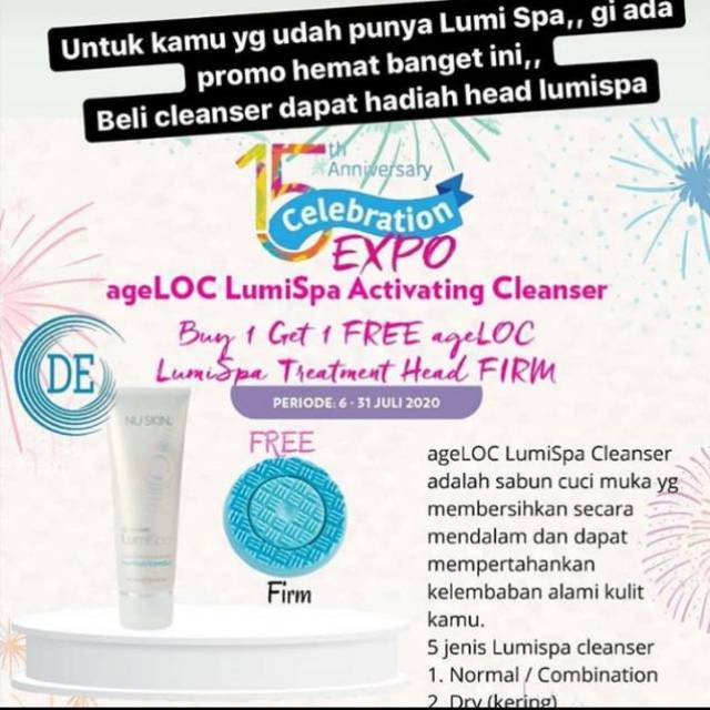 PROMO CLEANSER LUMISPA FREE HEAD FIRM
