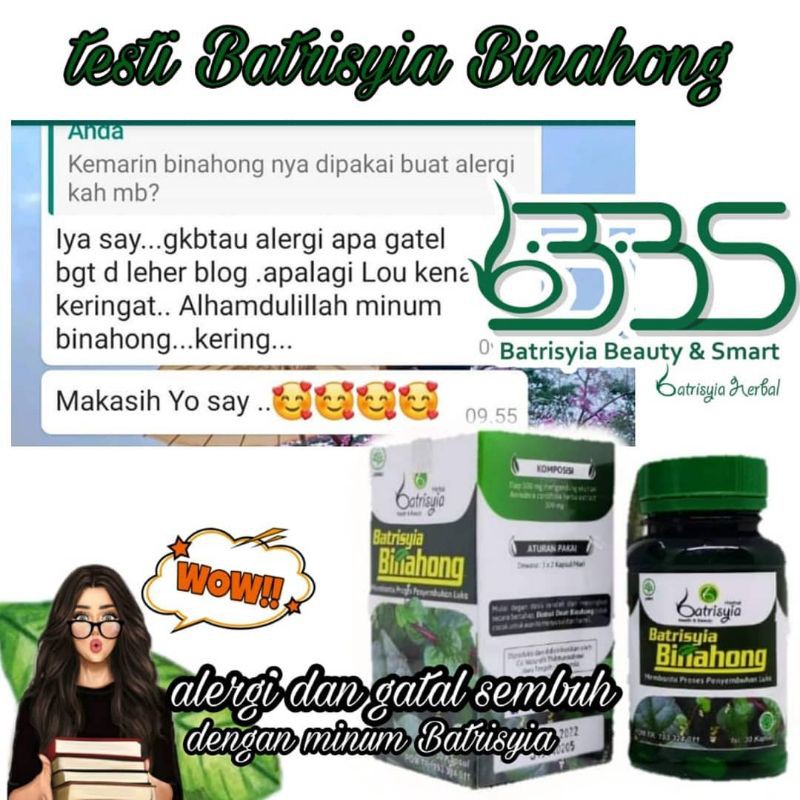 BINAHONG BATRISYIA/ OBAT GATAL EKSIM LUKA BAKAR DIABETES ASAM URAT AMBEIEN MAAGH SAKIT LAMBUNG